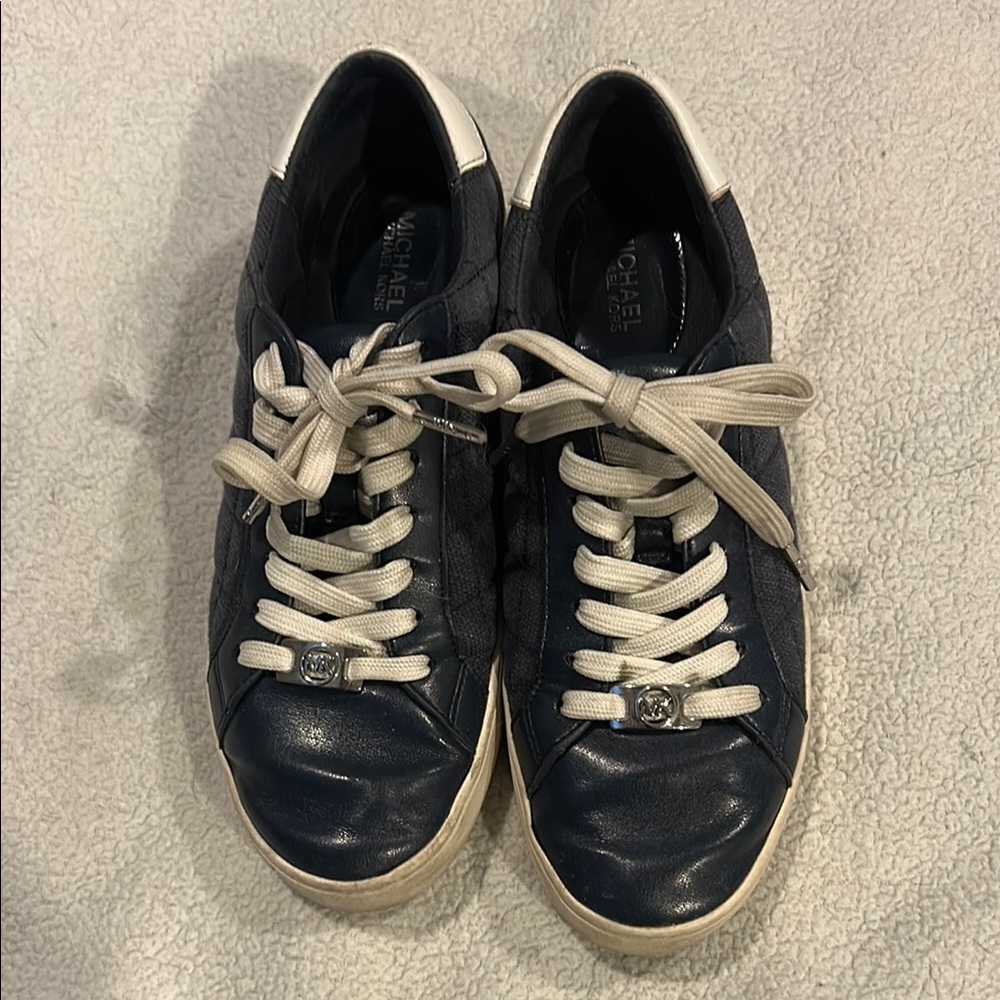 Michael Kors Dark Blue and White Casual Sneakers